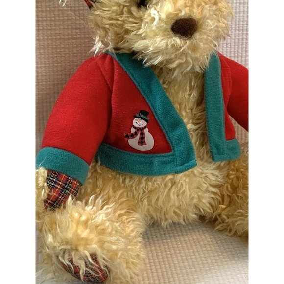 HALLMARK 11” SITTING  MERRILY HOLIDAY BEAR NWT - Picture 9 of 10